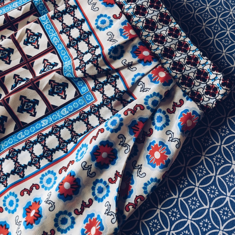 Francesca's Bold Print Mini Skirt